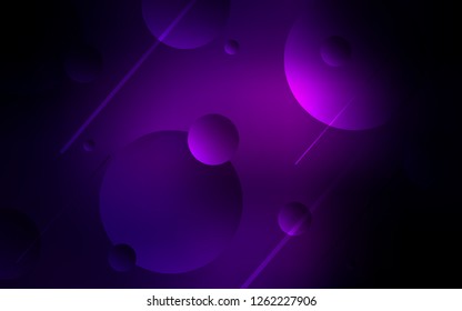 Dark Purple vector cover with spots. Beautiful colored illustration with blurred circles in nature style. Beautiful design for your business advert.