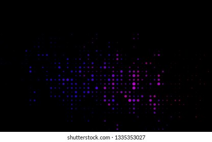 Dark Purple vector cover with spots. Glitter abstract illustration with blurred drops of rain. Design for business adverts.