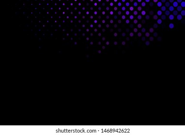 Dark Purple vector cover with spots. Glitter abstract illustration with blurred drops of rain. Pattern for beautiful websites.
