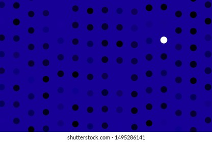 Dark Purple vector cover with spots. Blurred decorative design in abstract style with bubbles. Template for your brand book.
