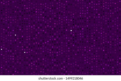 Dark Purple vector cover with spots. Beautiful colored illustration with blurred circles in nature style. Design for posters, banners.