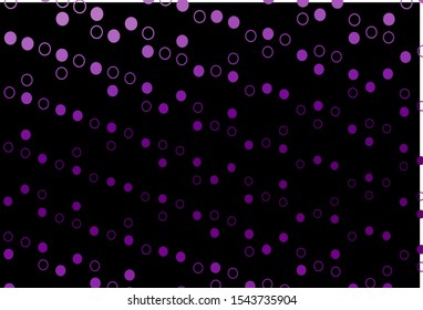 Dark Purple vector cover with spots. Beautiful colored illustration with blurred circles in nature style. Template for your brand book.