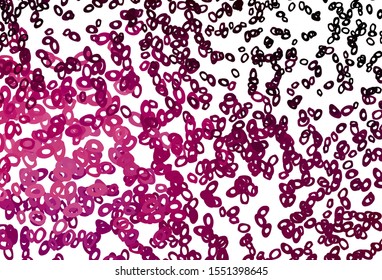 Dark Purple vector cover with spots. Glitter abstract illustration with blurred drops of rain. Completely new template for your brand book.