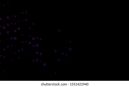 Dark Purple vector cover with spots. Illustration with set of shining colorful abstract circles. Pattern for beautiful websites.