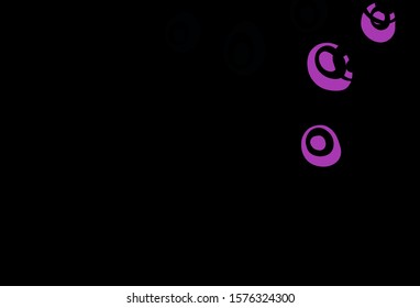 Dark Purple vector cover with spots. Abstract illustration with colored bubbles in nature style. Design for business adverts.