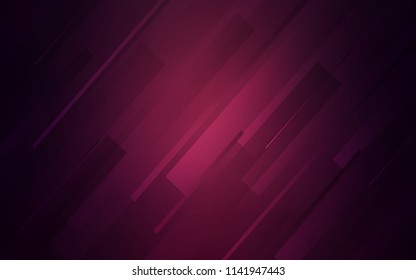 Dark Purple vector cover with stright stripes. Glitter abstract illustration with colored sticks. Pattern for ads, posters, banners.