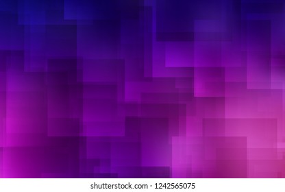 Dark Purple vector cover with stright stripes. Glitter abstract illustration with colored sticks. Pattern for ads, posters, banners.