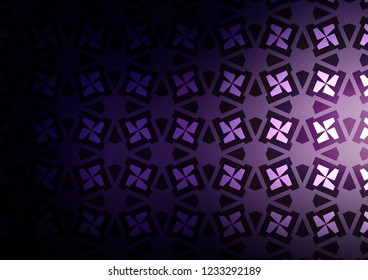 Dark Purple vector cover in triangles, cubes. Abstract illustration with colorful lines, cubes. Pattern can be used for websites.