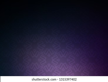 Dark Purple vector cover in triangles, cubes. Decorative design in abstract style with lines, cubes. Template for wallpapers.