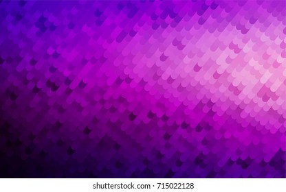 Dark Purple vector crooked abstract pattern. Creative illustration in halftone arched style with gradient. Brand-new style for your business design.