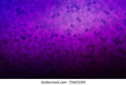 Dark Purple vector crooked abstract pattern. Modern geometrical abstract illustration with gradient bandy lines. Brand-new style for your business design.