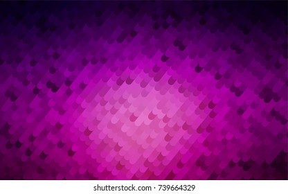 Dark Purple vector crooked abstract pattern. Curved geometric sample with gradient.  The template can be used as a background for cell phones.