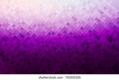 Dark Purple vector crooked abstract template. Creative illustration in halftone arched style with gradient. A new texture for your design.