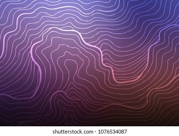 Dark Purple vector curved pattern. Glitter abstract illustration with doodles and Zen tangles. The pattern can be used for heads of websites and designs.