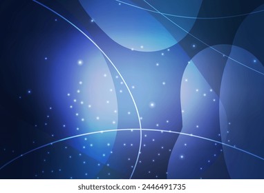 Dark Purple vector Decorative design in abstract style with bubbles, lines. Modern abstract illustration with colorful water drops. Modern design for a business card.