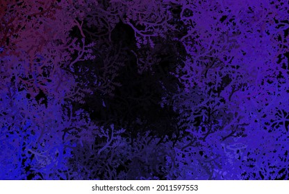 Dark Purple vector doodle background with trees, branches. Colorful abstract illustration with trees in doodle style. A new texture for your wallpaper design.