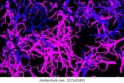 Fondo de doodle vector púrpura oscuro con hojas, ramas. Ilustración abstracta con hojas, ramas en estilo doodles. Una nueva textura para tu diseño de papel pintado.