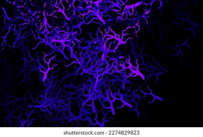 Dark Purple vector doodle background with branches, leaves. Illustration with doodles on abstract template. Pattern for wallpapers, coloring books.