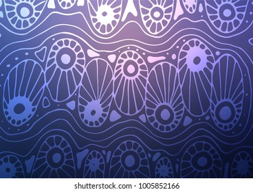 Dark Purple vector doodle blurred background. Modern geometrical abstract illustration with doodles. A completely new design for your business.