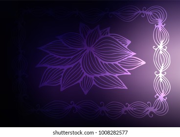 Dark Purple vector doodle blurred pattern. A vague abstract illustration with doodles in Indian style. The doodle design can be used for your web site.