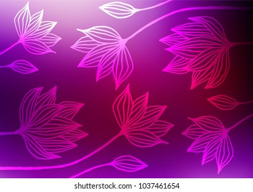 Dark Purple vector doodle blurred pattern. Geometric doodle illustration in Origami style with gradient. Hand painted design for web, wrapping, wallpaper.
