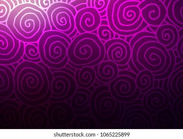 Dark Purple vector doodle blurred pattern. Geometric doodle illustration in Origami style with gradient. The pattern can be used for coloring books and pages for kids.