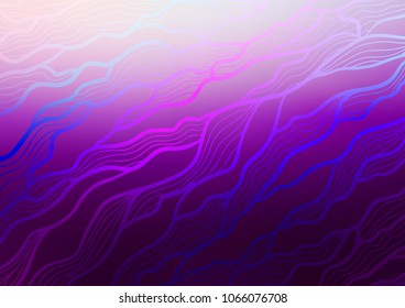 Dark Purple vector doodle blurred pattern. Ethnic elegant natural pattern with gradient. The doodle design can be used for your web site.