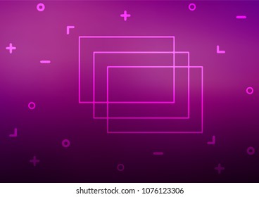 Dark Purple vector doodle blurred template. Geometric doodle illustration in Origami style with gradient. A completely new design for your business.
