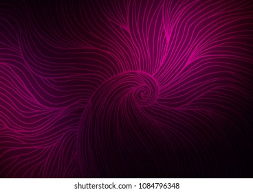 Dark Purple vector doodle blurred template. Ethnic elegant natural pattern with gradient. Hand painted design for web, leaflet, textile.