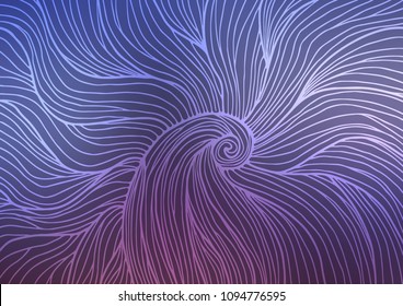 Dark Purple vector doodle blurred texture. Colorful abstract illustration with lines in Asian style. The pattern can be used for coloring books and pages for kids.