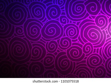 Dark Purple vector doodle blurred pattern. Colorful abstract illustration with lines in Asian style. A new texture for your design.