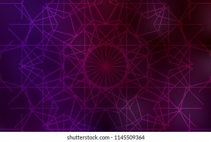 Dark Purple vector doodle blurred pattern. Blurred decorative design in Indian style with lines drown by child. Hand painted design for web, leaflet, textile.