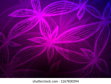 Dark Purple vector doodle blurred background. Brand-new colored illustration in blurry style with doodles. The elegant pattern can be used as a part of a brand book.