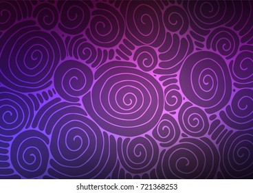 Dark Purple vector doodle blurred pattern. Glitter abstract illustration with doodles and Zen tangles. The pattern can be used for wallpapers and coloring books.