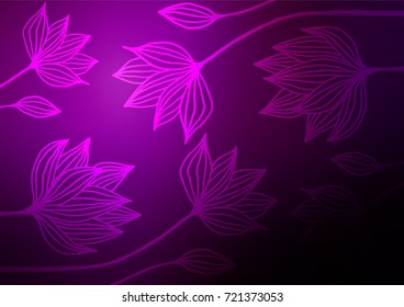 Dark Purple vector doodle blurred template. Glitter abstract illustration with doodles and Zen tangles. The doodle design can be used for your web site.
