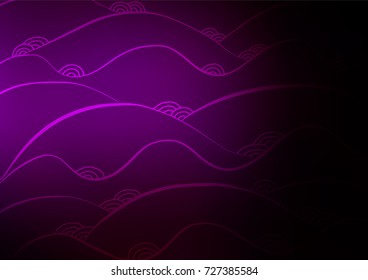 Dark Purple vector doodle blurred pattern. Glitter abstract illustration with doodles and Zen tangles. The doodle design can be used for your web site.