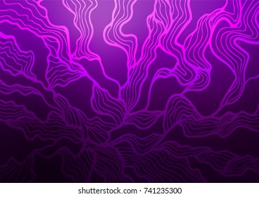 Dark Purple vector doodle blurred pattern. Doodles on blurred abstract background with gradient. The best blurred design for your business.