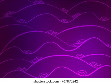 Dark Purple vector doodle blurred background. Sketchy hand drawn doodles on blurred background. The pattern can be used for heads of websites and designs.