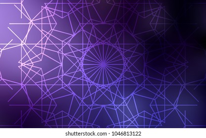 Dark Purple vector doodle bright pattern. A vague abstract illustration with doodles drawn by child in Indian style. Brand-new design for your business.