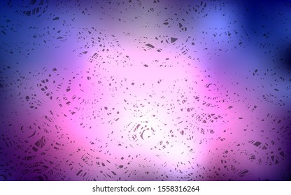 Dark Purple vector doodle bright layout. Colorful abstract illustration with roses in doodle style. The textured pattern can be used for website.