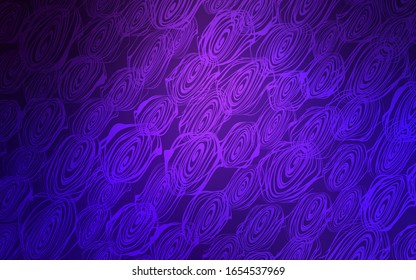 Dark Purple vector doodle bright background. Doodle illustration of roses in Origami style with gradient. The doodle design can be used for your web site.