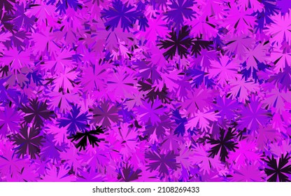 Dark Purple vector doodle pattern with flowers. Creative illustration in blurred style with flowers. A new texture for your wallpaper design.