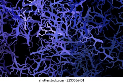 Dark Purple vector doodle pattern with leaves, branches. Doodle illustration of leaves and branches in Origami style. Pattern for heads of websites, designs.