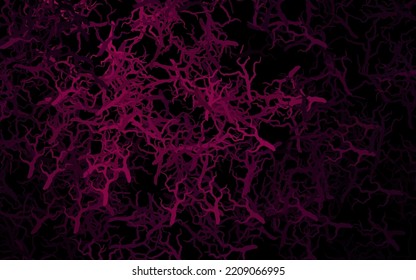 Plantilla de doodle vector púrpura oscuro con hojas, ramas. Nueva ilustración de color con hojas y ramas. Nuevo diseño para su negocio.