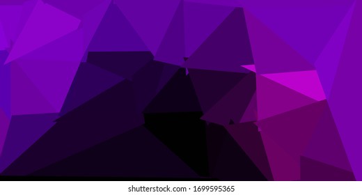Papel tapiz geométrico policonico vector púrpura oscuro. Ilustración abstracta colorida con triángulos degradados. Tu negocio está listo.