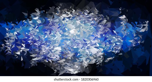 Diseño poligonal geométrico vector púrpura oscuro. Ilustración en vidrio roto con triángulos. Tu negocio.
