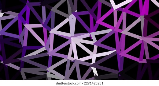 Diseño poligonal geométrico vector púrpura oscuro. Ilustración colorida decorativa con triángulos abstractos. Fondo de escritorio para tus aplicaciones web.