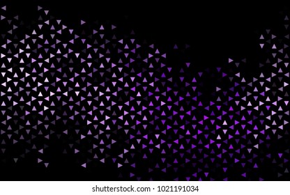 Dark Purple vector geometric simple minimalistic background, which consist of triangles on white background. Triangular pattern with gradient for your business design. 