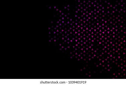 Dark Purple vector geometric simple minimalistic background, which consist of triangles on white background. Triangular pattern with gradient for your business design. 