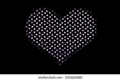 Dark Purple vector geometric simple minimalistic background, which consist of triangles on white background. Triangular pattern with gradient for your business design. 